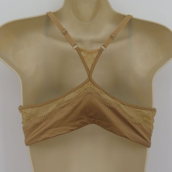 Maidenform 36B Custom Lift T Back Bra 09649 Solid Beige Underwire Front Closure - Picture 5 of 12